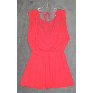 Easel Rhinestone Valentine Red Cute Sexy Skater Mini Dress‎ Sz. Small